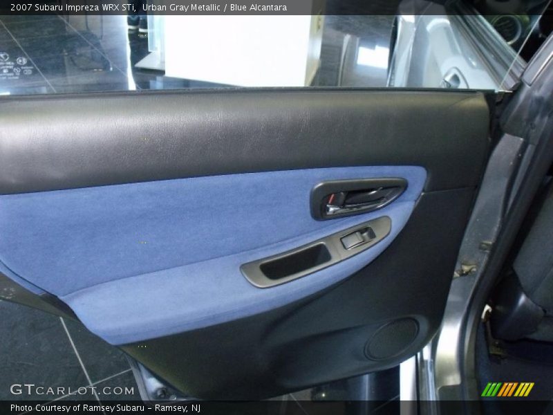 Urban Gray Metallic / Blue Alcantara 2007 Subaru Impreza WRX STi