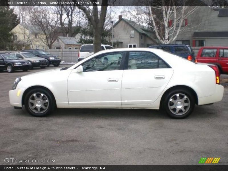 White Diamond / Light Neutral 2003 Cadillac CTS Sedan