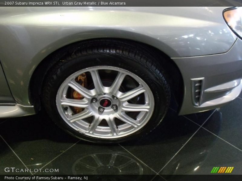 Urban Gray Metallic / Blue Alcantara 2007 Subaru Impreza WRX STi