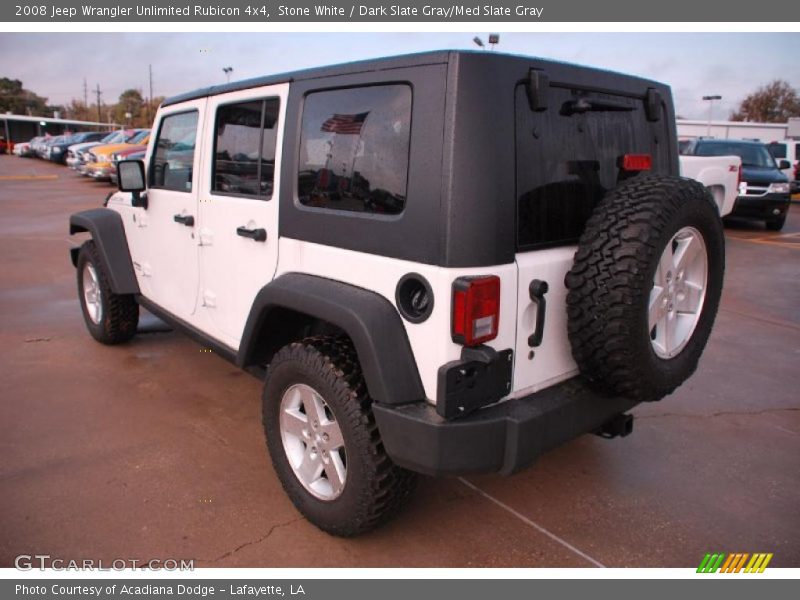 Stone White / Dark Slate Gray/Med Slate Gray 2008 Jeep Wrangler Unlimited Rubicon 4x4