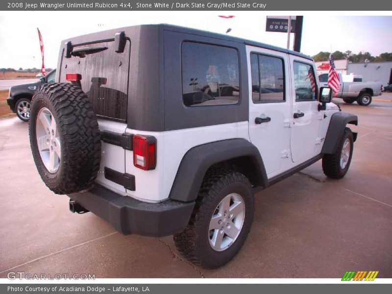 Stone White / Dark Slate Gray/Med Slate Gray 2008 Jeep Wrangler Unlimited Rubicon 4x4