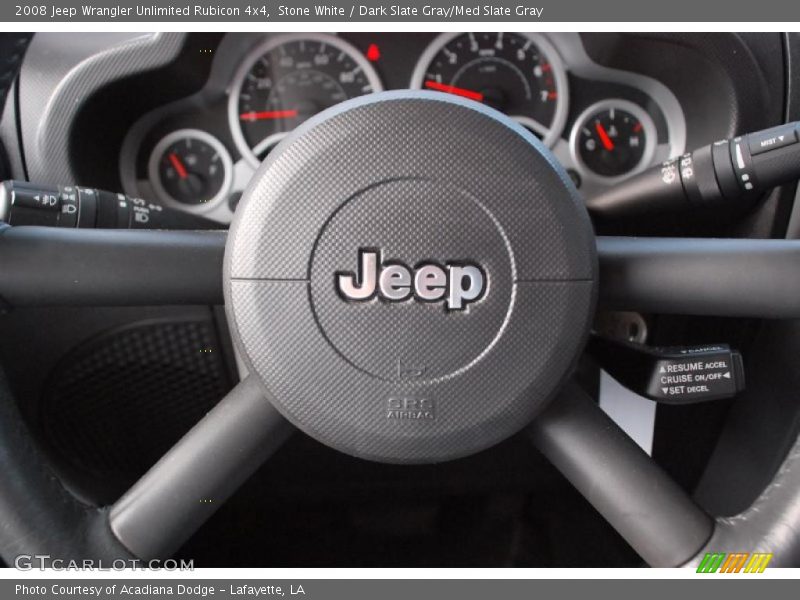 Stone White / Dark Slate Gray/Med Slate Gray 2008 Jeep Wrangler Unlimited Rubicon 4x4