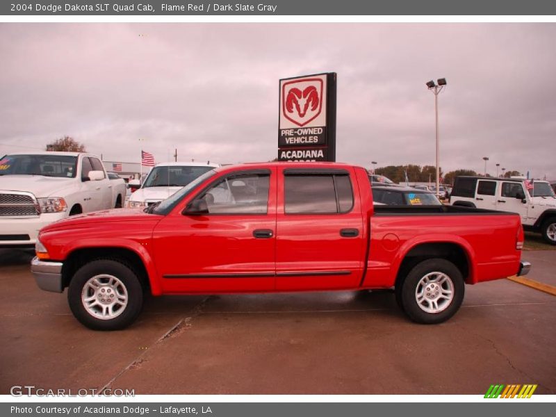 Flame Red / Dark Slate Gray 2004 Dodge Dakota SLT Quad Cab