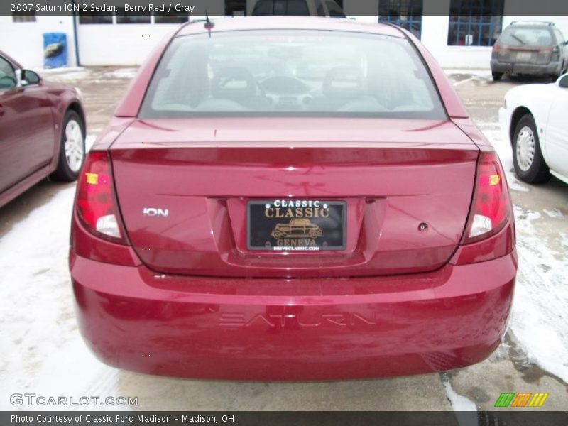 Berry Red / Gray 2007 Saturn ION 2 Sedan