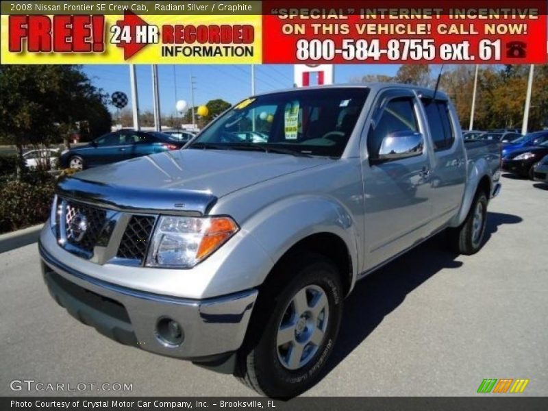 Radiant Silver / Graphite 2008 Nissan Frontier SE Crew Cab