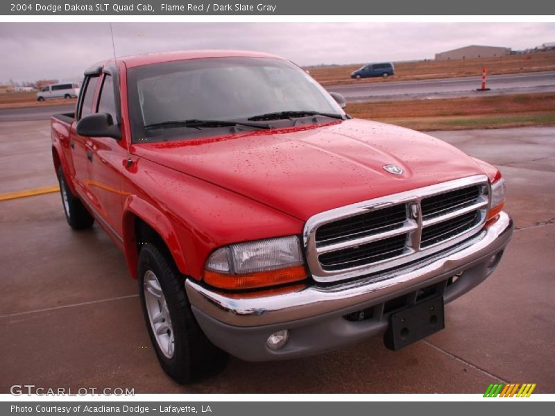 Flame Red / Dark Slate Gray 2004 Dodge Dakota SLT Quad Cab