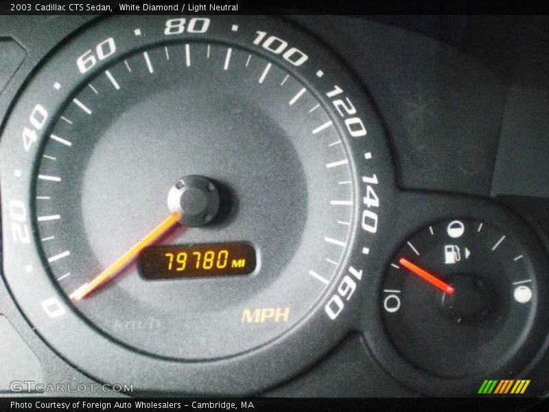 White Diamond / Light Neutral 2003 Cadillac CTS Sedan