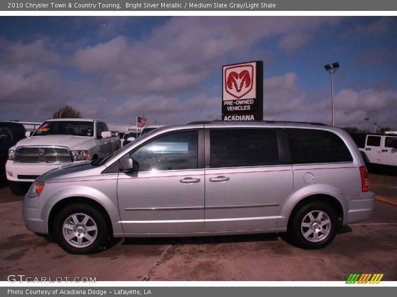 Bright Silver Metallic / Medium Slate Gray/Light Shale 2010 Chrysler Town & Country Touring