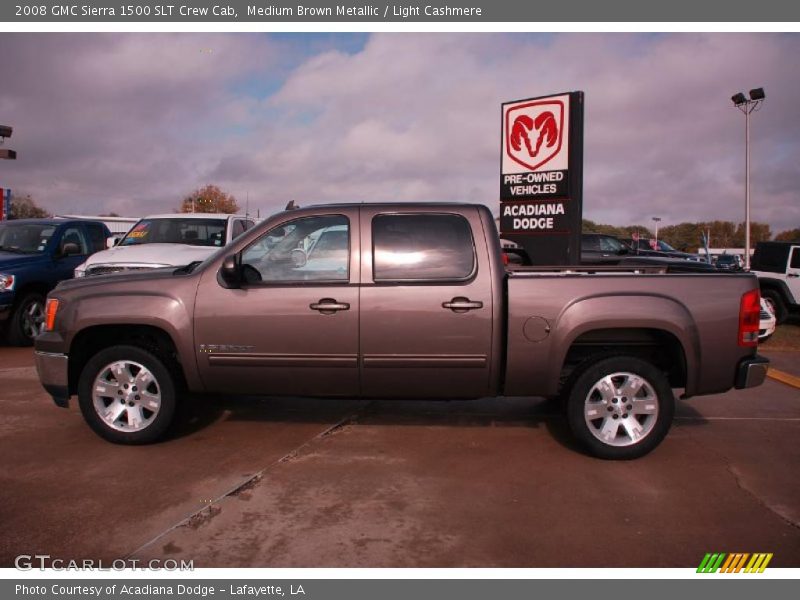 Medium Brown Metallic / Light Cashmere 2008 GMC Sierra 1500 SLT Crew Cab