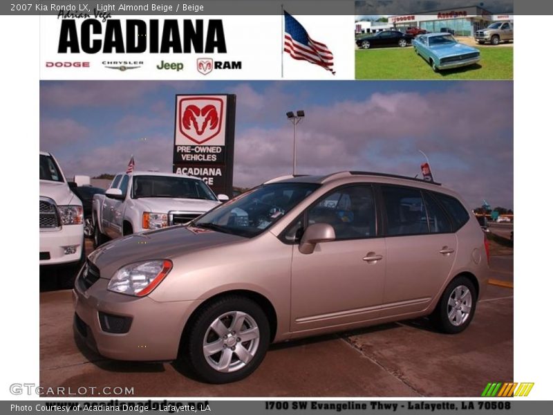 Light Almond Beige / Beige 2007 Kia Rondo LX