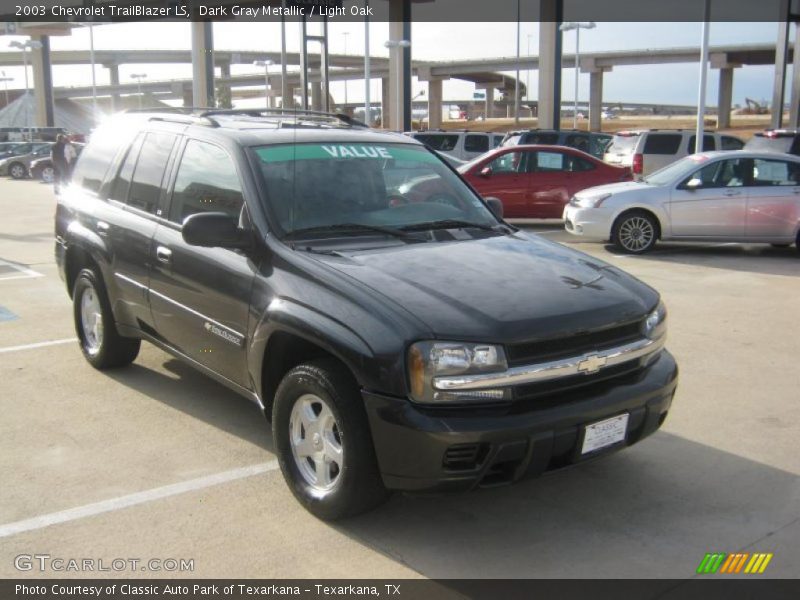 Dark Gray Metallic / Light Oak 2003 Chevrolet TrailBlazer LS