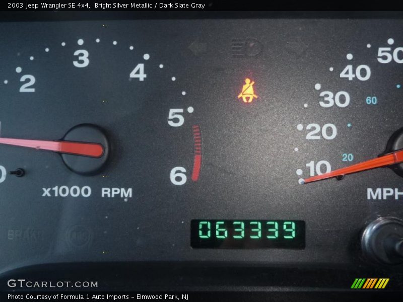 Bright Silver Metallic / Dark Slate Gray 2003 Jeep Wrangler SE 4x4