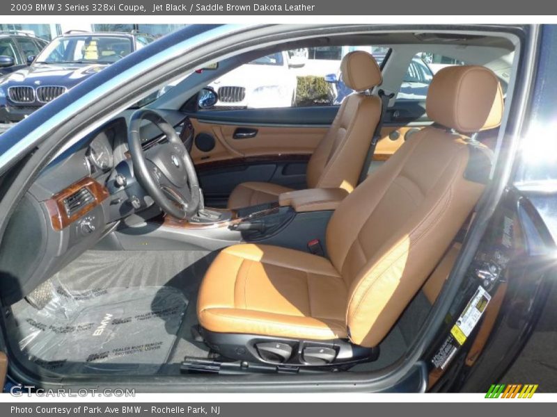 Jet Black / Saddle Brown Dakota Leather 2009 BMW 3 Series 328xi Coupe