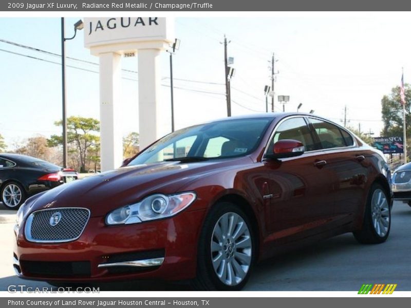 Radiance Red Metallic / Champagne/Truffle 2009 Jaguar XF Luxury