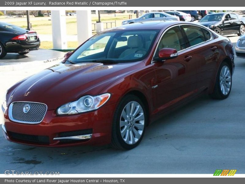 Radiance Red Metallic / Champagne/Truffle 2009 Jaguar XF Luxury