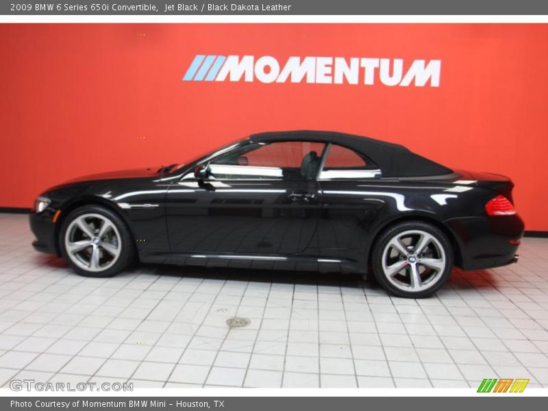 Jet Black / Black Dakota Leather 2009 BMW 6 Series 650i Convertible