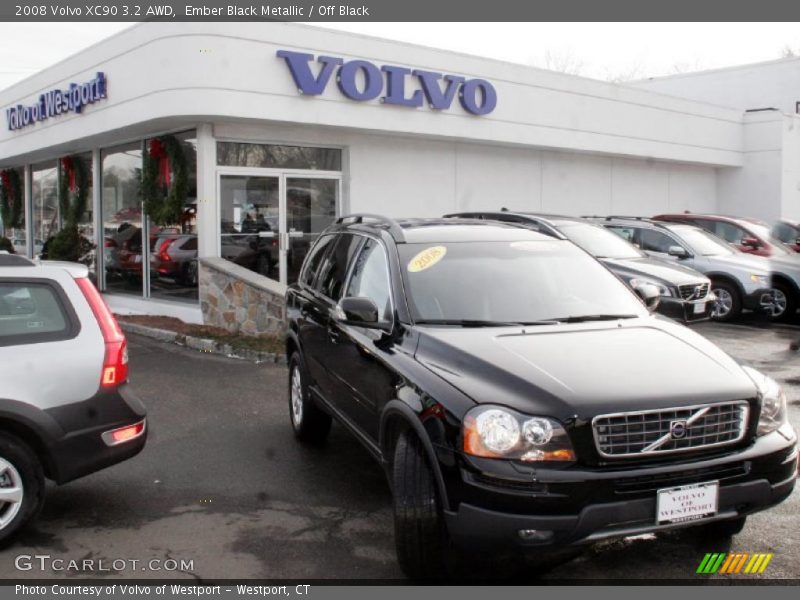 Ember Black Metallic / Off Black 2008 Volvo XC90 3.2 AWD