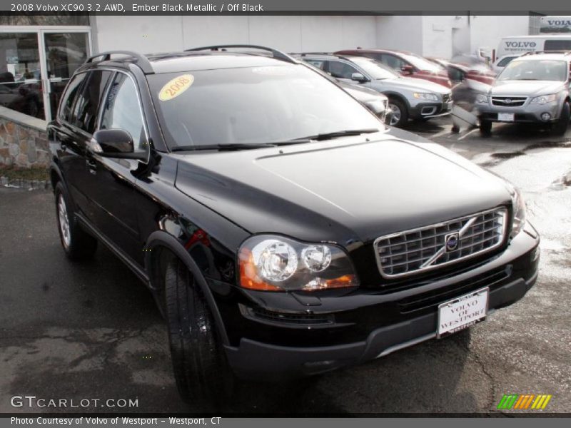 Ember Black Metallic / Off Black 2008 Volvo XC90 3.2 AWD