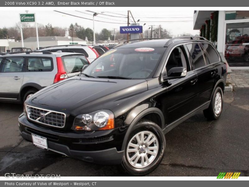 Ember Black Metallic / Off Black 2008 Volvo XC90 3.2 AWD