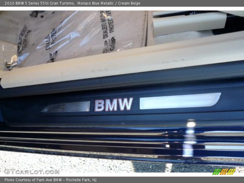 Monaco Blue Metallic / Cream Beige 2010 BMW 5 Series 550i Gran Turismo