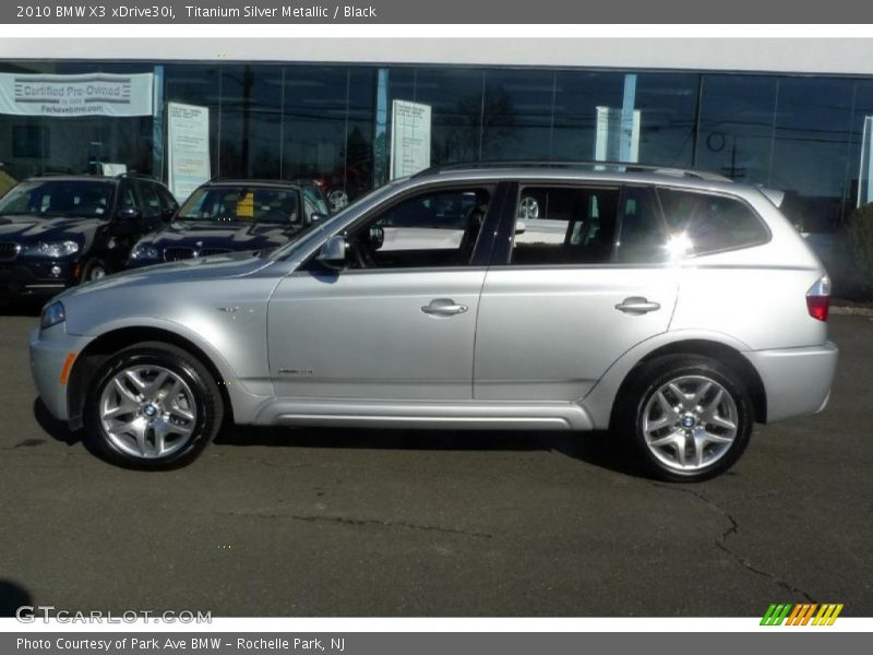 Titanium Silver Metallic / Black 2010 BMW X3 xDrive30i