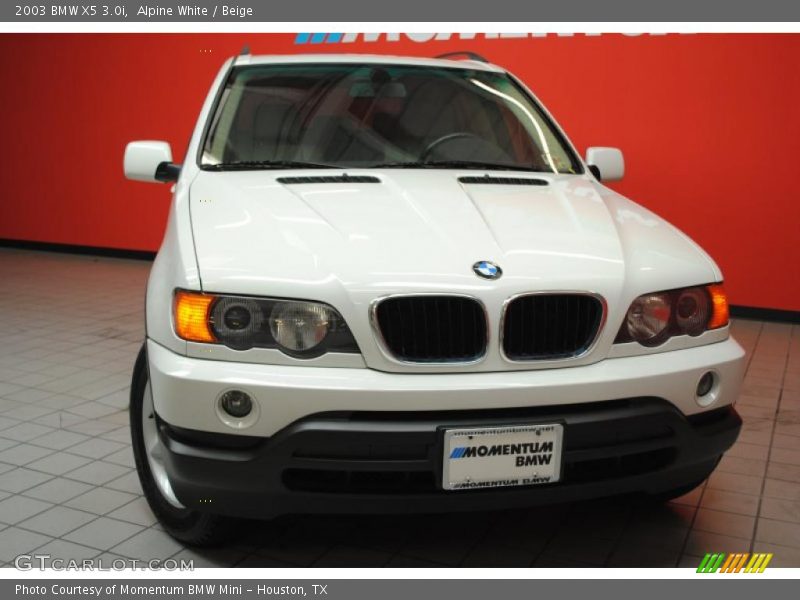 Alpine White / Beige 2003 BMW X5 3.0i