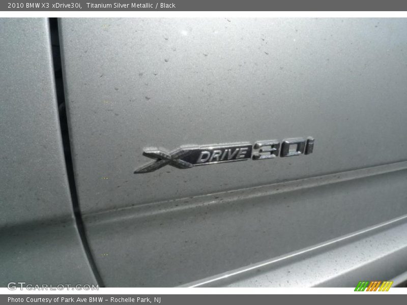 Titanium Silver Metallic / Black 2010 BMW X3 xDrive30i
