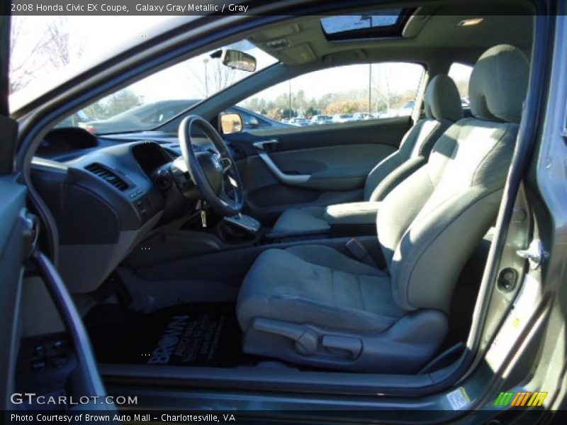 Galaxy Gray Metallic / Gray 2008 Honda Civic EX Coupe