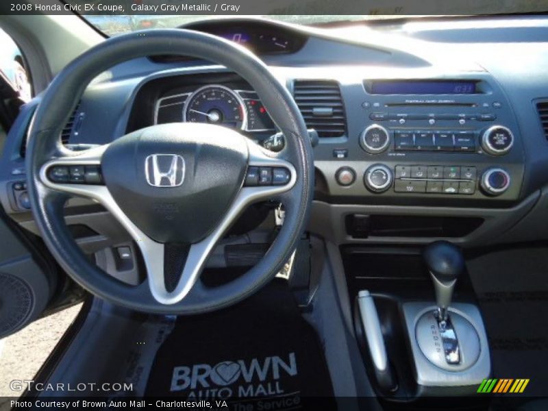Galaxy Gray Metallic / Gray 2008 Honda Civic EX Coupe