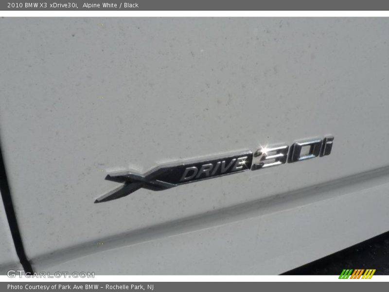 Alpine White / Black 2010 BMW X3 xDrive30i