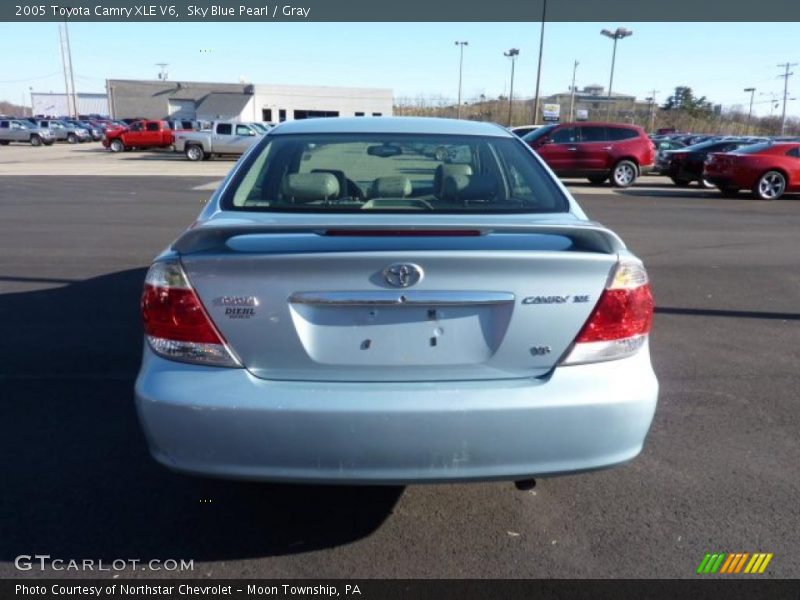 Sky Blue Pearl / Gray 2005 Toyota Camry XLE V6