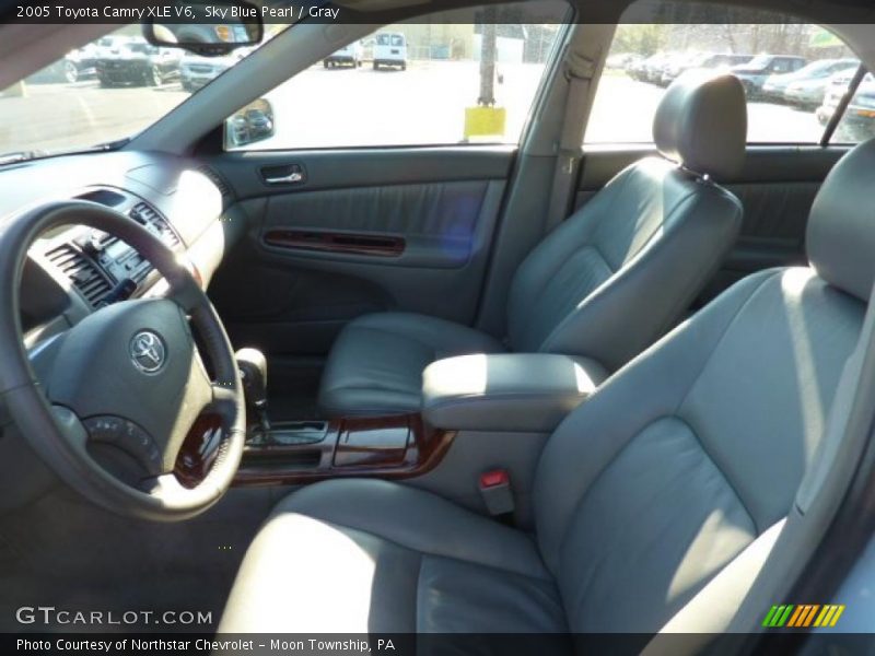 Sky Blue Pearl / Gray 2005 Toyota Camry XLE V6