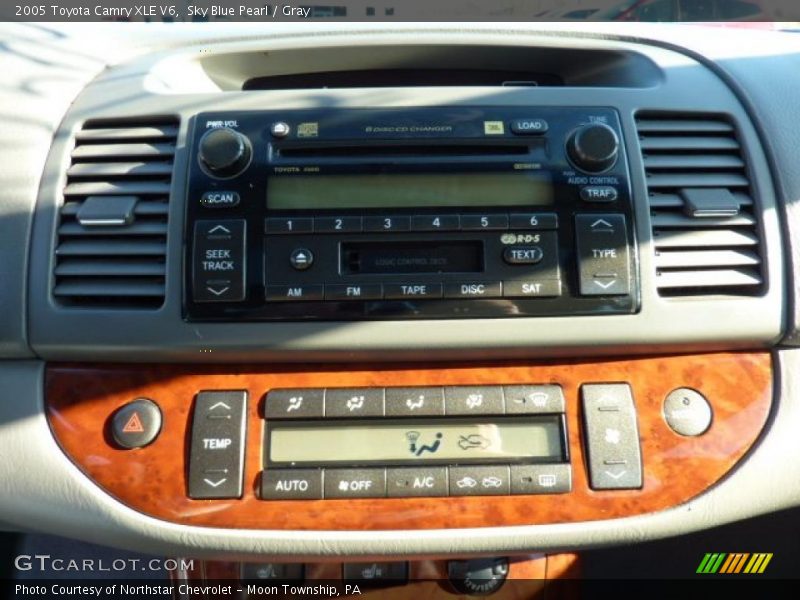 Sky Blue Pearl / Gray 2005 Toyota Camry XLE V6