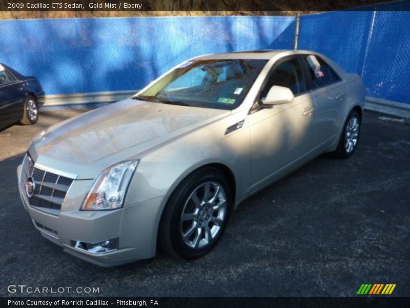 Gold Mist / Ebony 2009 Cadillac CTS Sedan