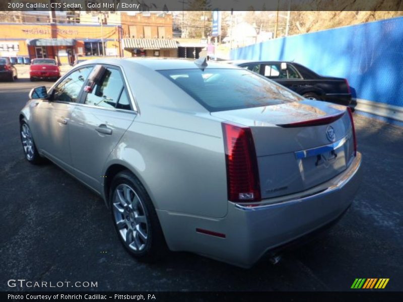 Gold Mist / Ebony 2009 Cadillac CTS Sedan