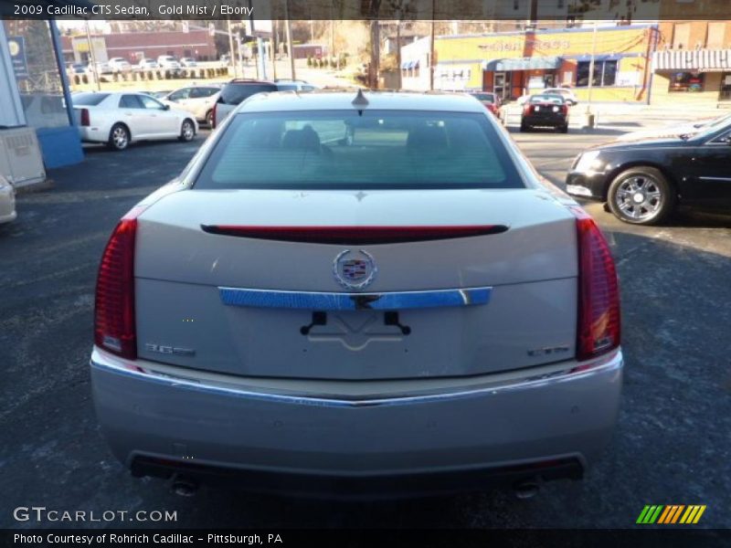 Gold Mist / Ebony 2009 Cadillac CTS Sedan