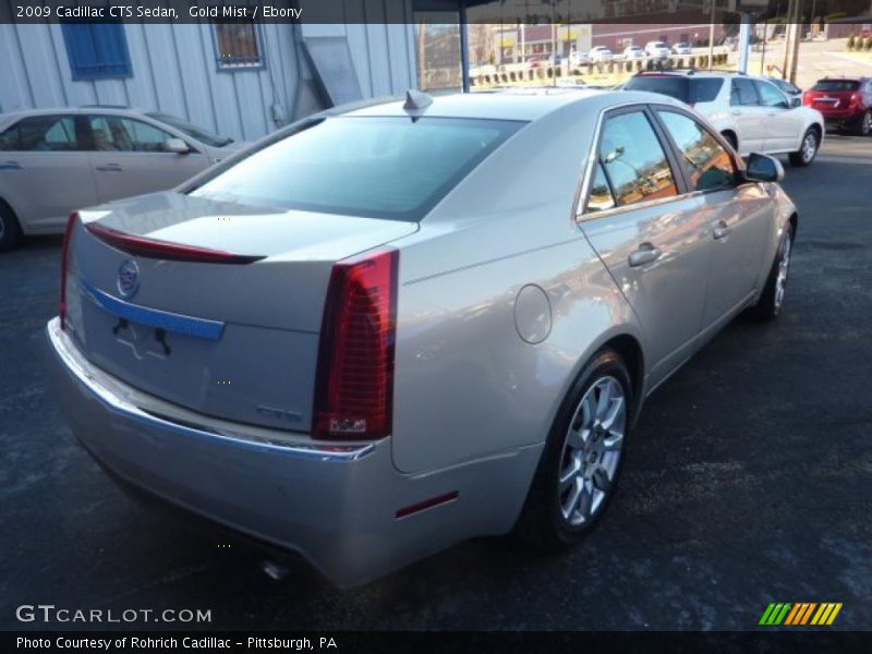 Gold Mist / Ebony 2009 Cadillac CTS Sedan