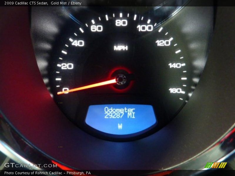 Gold Mist / Ebony 2009 Cadillac CTS Sedan