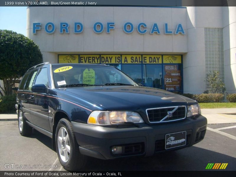 Blue/Green Metallic / Ivory 1999 Volvo V70 XC AWD