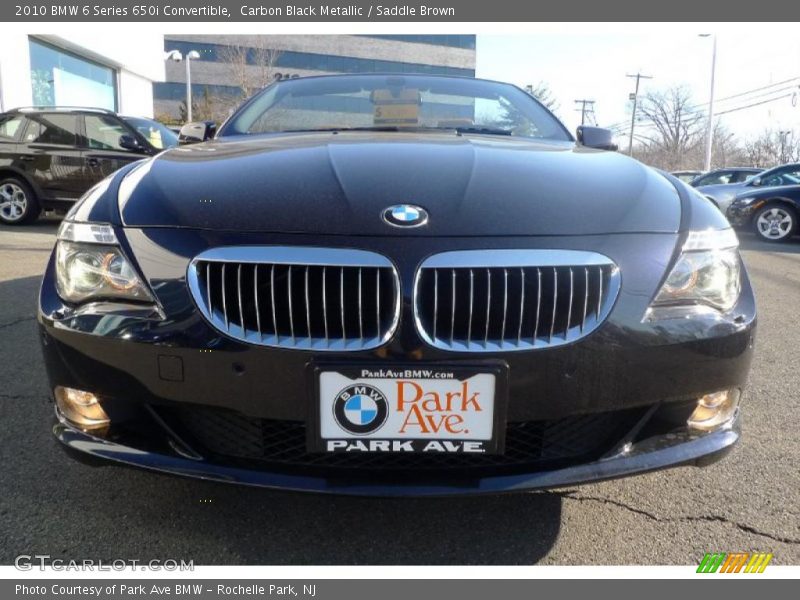 Carbon Black Metallic / Saddle Brown 2010 BMW 6 Series 650i Convertible