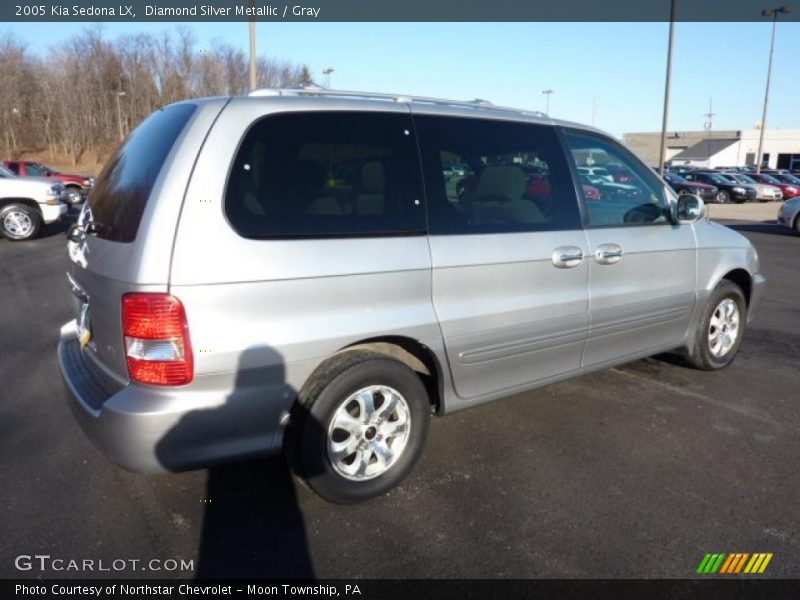 Diamond Silver Metallic / Gray 2005 Kia Sedona LX