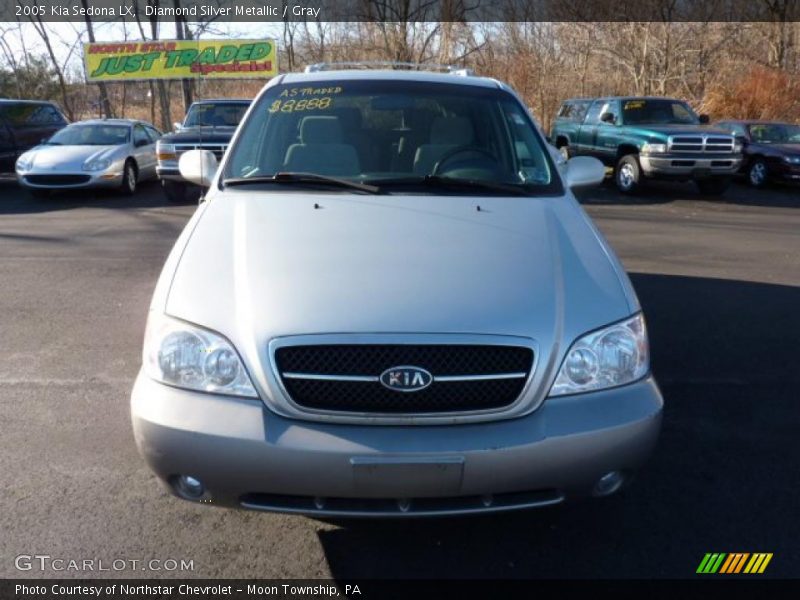 Diamond Silver Metallic / Gray 2005 Kia Sedona LX