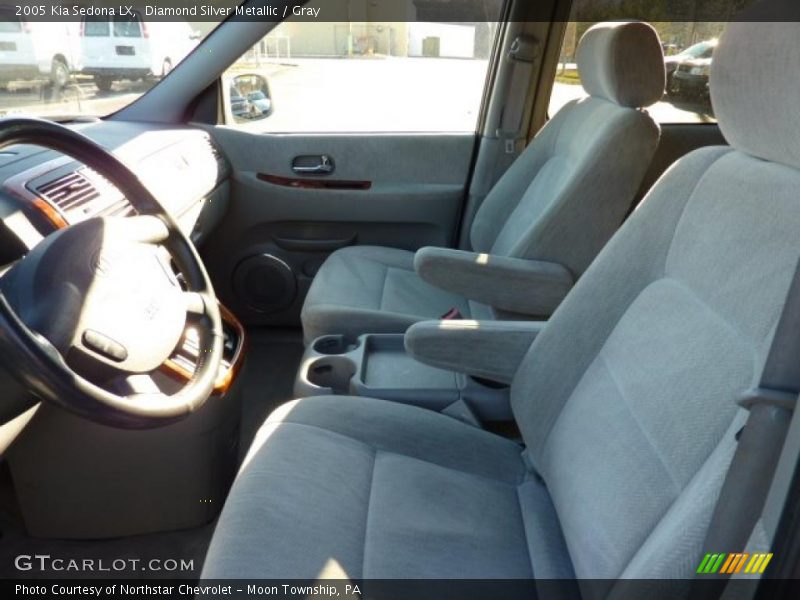 Diamond Silver Metallic / Gray 2005 Kia Sedona LX