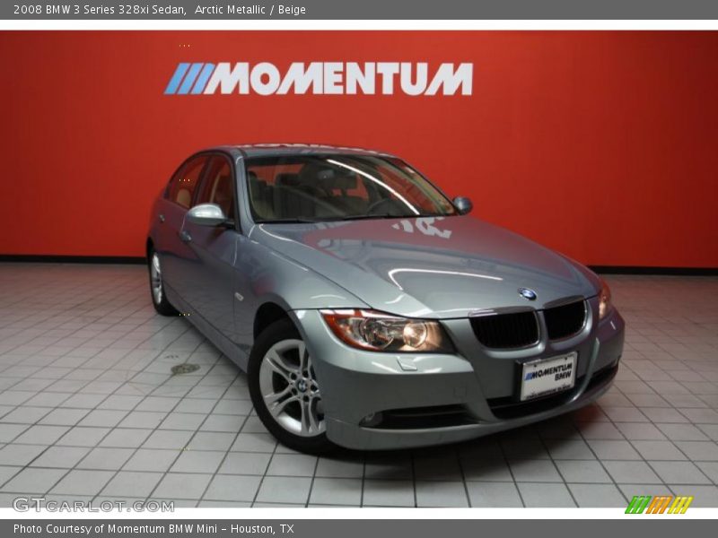 Arctic Metallic / Beige 2008 BMW 3 Series 328xi Sedan