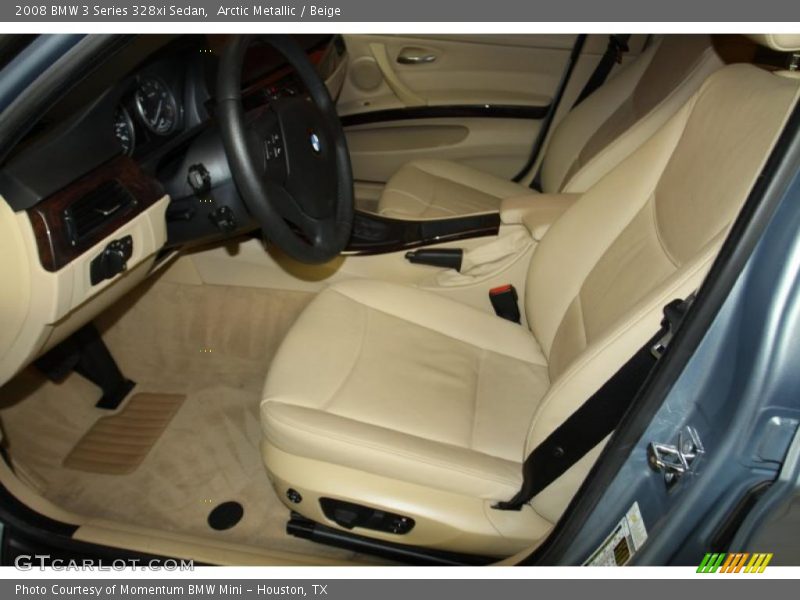 Arctic Metallic / Beige 2008 BMW 3 Series 328xi Sedan