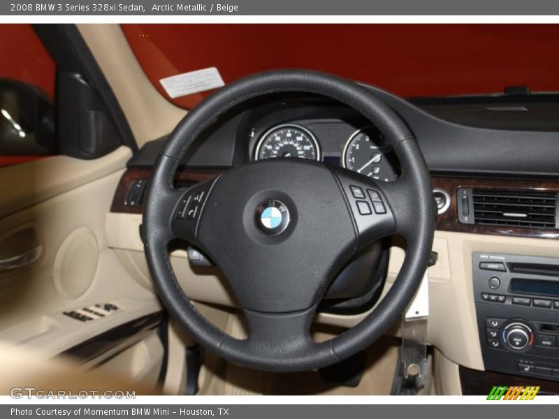 Arctic Metallic / Beige 2008 BMW 3 Series 328xi Sedan