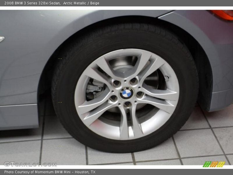Arctic Metallic / Beige 2008 BMW 3 Series 328xi Sedan
