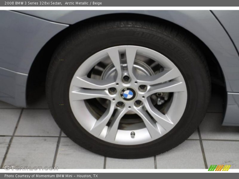 Arctic Metallic / Beige 2008 BMW 3 Series 328xi Sedan