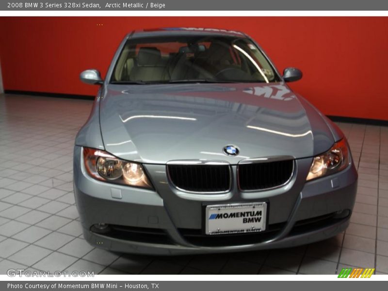 Arctic Metallic / Beige 2008 BMW 3 Series 328xi Sedan