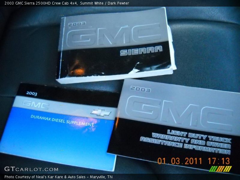 Summit White / Dark Pewter 2003 GMC Sierra 2500HD Crew Cab 4x4